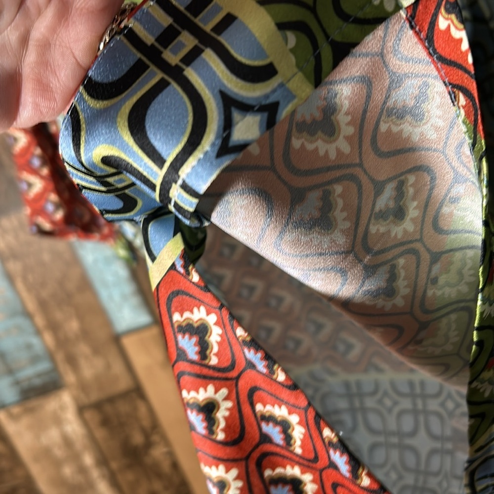 Juny Small Patterned Button Down Short Sleeve Shi… - image 8